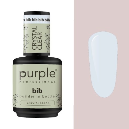 Gel fixateur Purple Professional BIB Builder en flacon Clear de 15 ml -Construction et extension des ongles -Purple Professional