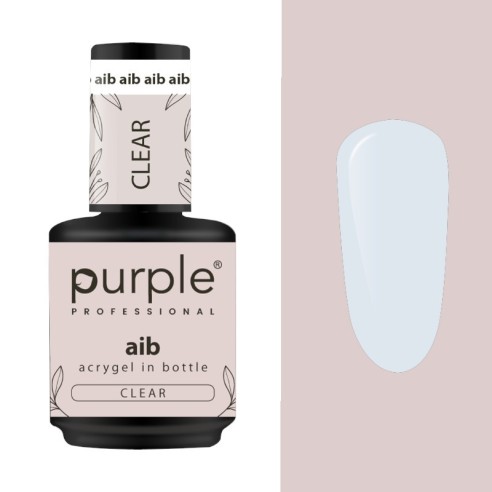 AIB Acrygel in bottle Clear 15ml -Gel e acrílico -Purple Professional
