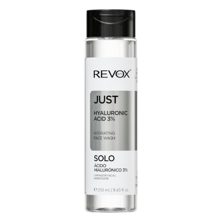 REVOX Feuchtigkeitsspendender Gesichtsreiniger mit 3 % Hyaluronsäure 250 ml -Reinigungsmittel und Toner -Revox B77