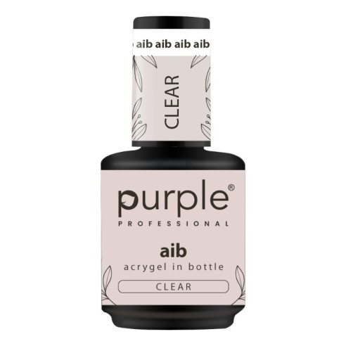 AIB Acrygel in bottle Clear 15ml -Gel e acrílico -Purple Professional