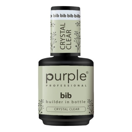 Gel construtor BIB Purple Professional em frasco Clear de 15 ml -Construção e Extensão de Unhas -Purple Professional