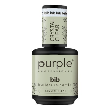 BIB Builder Gel en Botella Crystal Clear 15 ml -Gel y Acrílico -Purple Professional