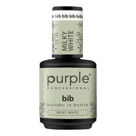 Gel modelador Purple Professional BIB em frasco Milky White de 15 ml -Construção e Extensão de Unhas -Purple Professional