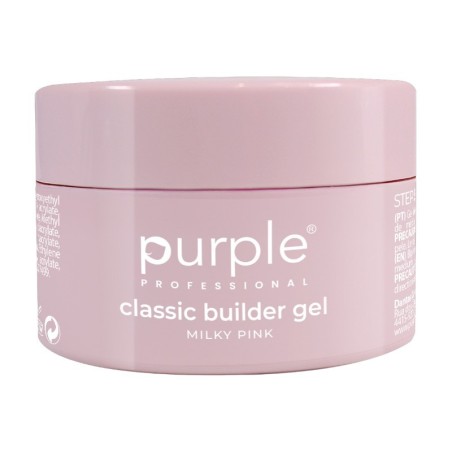 Klassisches Aufbaugel, Milky Pink- Purple Professional , 50 g -Gel und Acryl -Purple Professional
