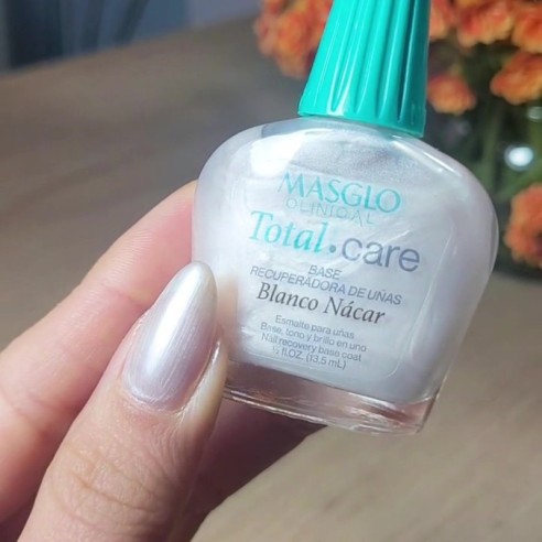 Base réparatrice pour ongles blanc nacré -Traitements de dissolvant pour vernis à ongles -Masglo