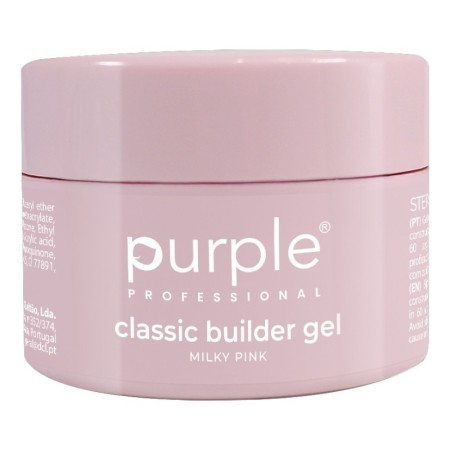 Klassisches Aufbaugel, Milky Pink Purple Professional , 15 g -Gel und Acryl -Purple Professional