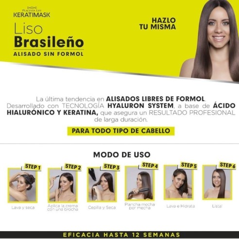 Kit Alisado Brasileño sin formol Keratinmask -Permanentes y alisados -