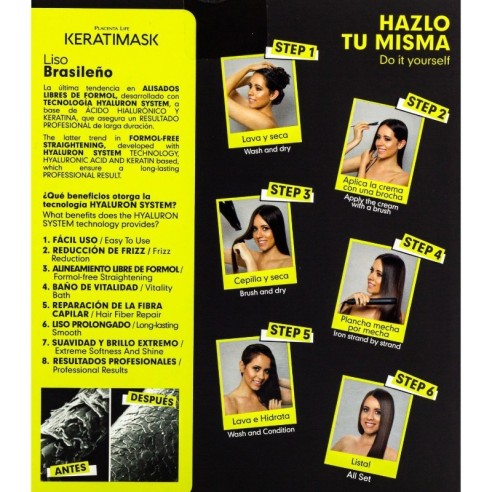 Brasilianisches Glättungsset ohne Formaldehyd Keratinmaske -Dauerwellen und Glätten -