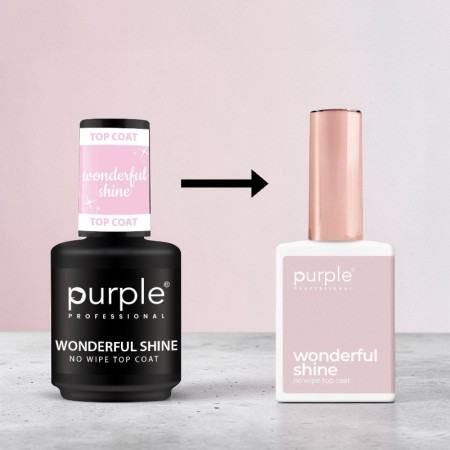 Top Coat Purple Professional Wonderful Shine , 15 ml -Top Coats -Purple Professional 2