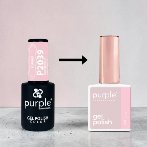 Esmalte Gel P.015 Muse -Esmalte semi permanente -Purple Professional