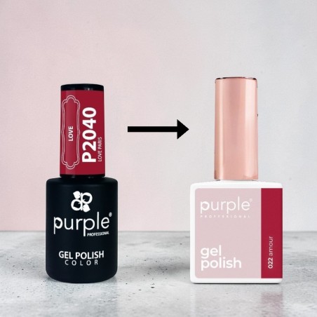 Esmalte Gel P.022 Amour -Smalto semipermanente -Purple Professional
