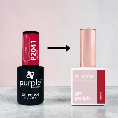 Esmalte Gel P.021 Flirt -Vernis semi permanents -Purple Professional