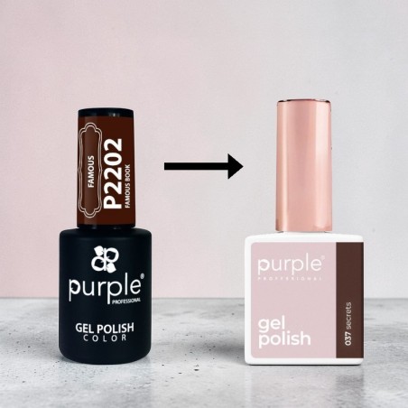 Gel Nail Polish P.037 Secrets -Semi permanent nail polishes -Purple Professional
