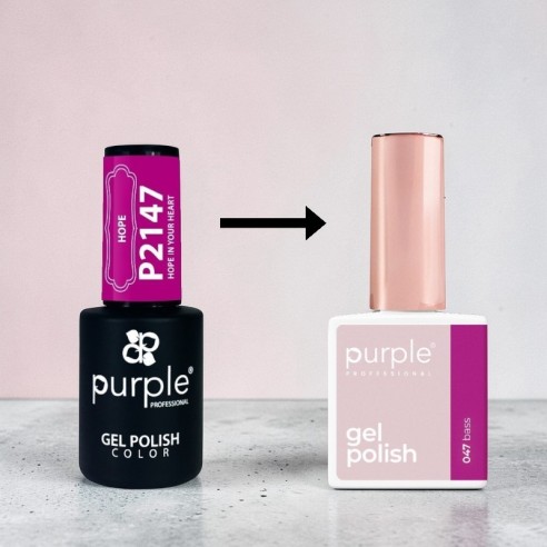 Vernis gel P.047 Bass -Vernis semi permanents -Purple Professional