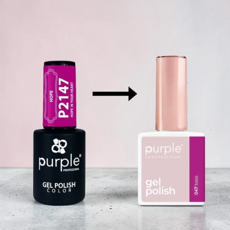 Gel-Nagellack P.047 Bass -Semipermanenter Emaille -Purple Professional