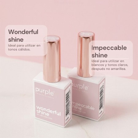 Vernis de finition Impeccable Shine 15 ml -Bases et couches de finition -Purple Professional 2