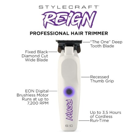 Máquina Recortadora Reign Stylecraft EON 7200 RPM Trimmer -Cortapelos, Recortadoras y Afeitadoras -Stylecraft