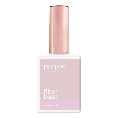 Purple Professional Fiber Base Milky Pink 15ml -Bases y Top Coats -Purple Professional