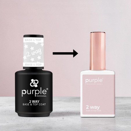 Purple Professional Gel-Nagellack Base & Top 2-in-1, 15 ml -Base Coats für Nägel -Purple Professional