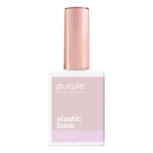 Purple Professional Elastic Base Milky Pink 15ml -Bases y Top Coats -Purple Professional