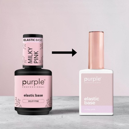 Elastic Base Purple Professional Milky Pink 15ml -Bases e Top Coats -Purple Professional 2