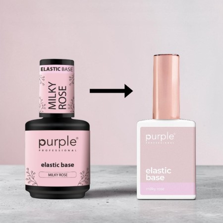 Elastic Base Purple Professional Rosa Leitosa 15ml -Bases e Top Coats -Purple Professional 2