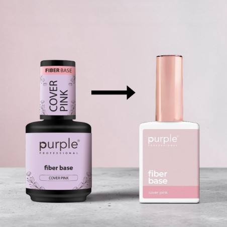 Fiber Base Purple Professional Cover Pink 15ml -Bases e Top Coats -Purple Professional