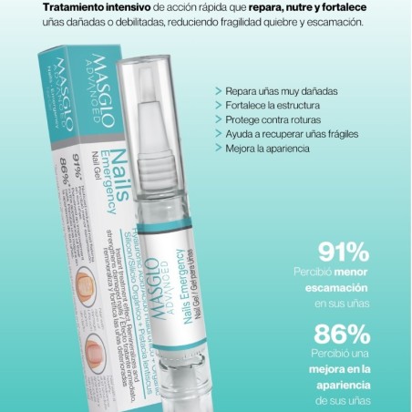 Masglo Advanced Nails Emergency Base Fortalecedora 4ml -Bases y Top Coats -Masglo