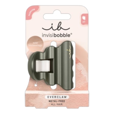 Invisibobble Everclaw Piny Plateau Pinza de Pelo Verde -Horquillas, pinzas y coleteros -Invisibobble