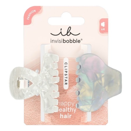 Invisibobble Clipstar Pearly Frost Pearly Hair Clips 2pcs -Hairpins, clips and hair ties -Invisibobble