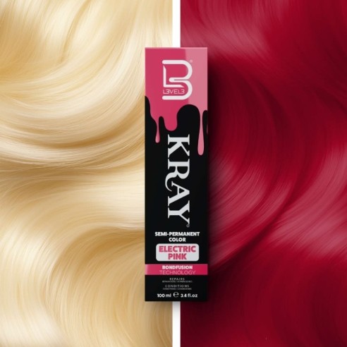 KRAY Tinte semipermanente con aloe vera - Electric Pink -Tintes de coloración directa -L3vel3