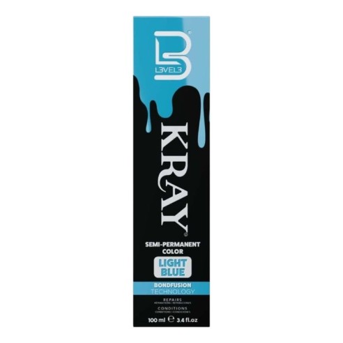 Tinta semipermanente para cabelo KRAY com aloe vera - Light Blue -Corantes de coloração direta -L3vel3