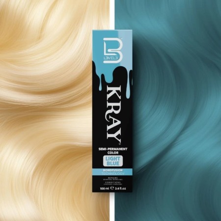 KRAY Semi-permanente Haarfarbe mit Aloe Vera – Light Blue -Direktfärbende Farbstoffe -L3vel3 2
