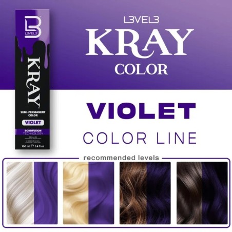 KRAY Tinte semipermanente con aloe vera - Violeta -Direct coloring dyes -L3vel3