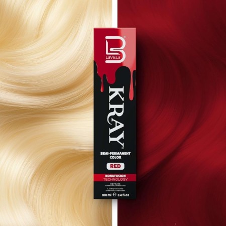 KRAY Semi-permanent hair dye with aloe vera - Red -Direct coloring dyes -L3vel3 2