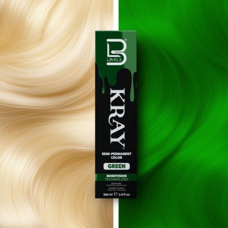 KRAY Tinte semipermanente con aloe vera - Green -Tintes de coloración directa -L3vel3 2