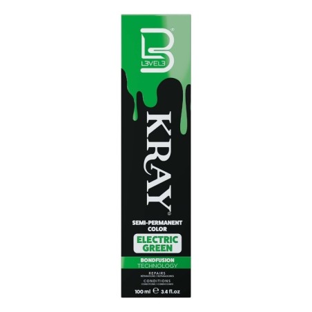 Tinta semipermanente para cabelo KRAY com aloe vera - Electric Green -Corantes de coloração direta -L3vel3