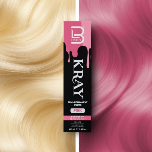 KRAY Coloration semi-permanente à l'aloe vera - Pink -Colorants colorants directs -L3vel3