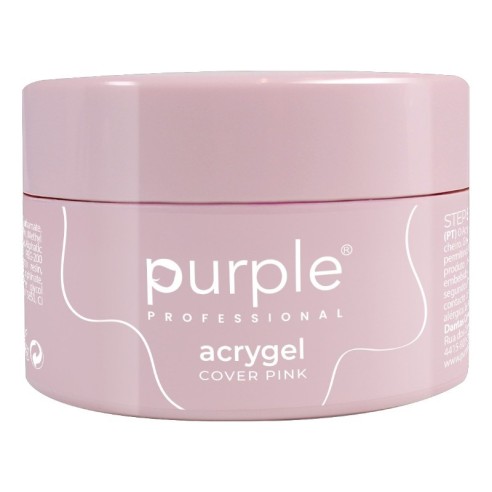 Cover Pink Acrygel Purple Professional Roxa Rosa 50g -Construção e Extensão de Unhas -Purple Professional