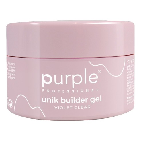 Purple Professional Unik Builder Gel Violett Clear Mittel 50g -Nagelmodellage und Nagelverlängerung -Purple Professional