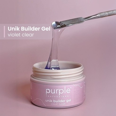 Purple Professional Unik Builder Gel Violett Clear Mittel 50g -Nagelmodellage und Nagelverlängerung -Purple Professional