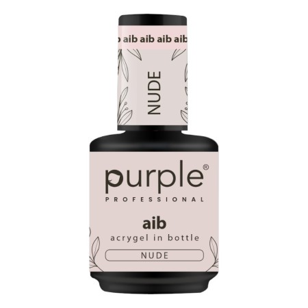Purple Professional AIB Acrygel em Frasco Nude 15ml -Construção e Extensão de Unhas -Purple Professional