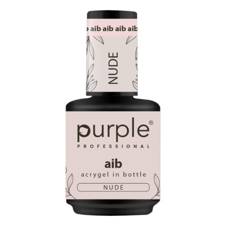 Purple Professional AIB Acrygel em Frasco Nude 15ml -Construção e Extensão de Unhas -Purple Professional