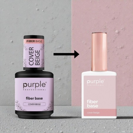 Copertura Fiber Base Purple Professional beige 15 ml -Basi per Unghie -Purple Professional