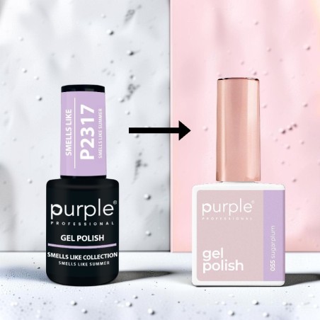Purple Professional Esmalte Gel P.055 SugarPlum -Esmalte semi permanente -Purple Professional