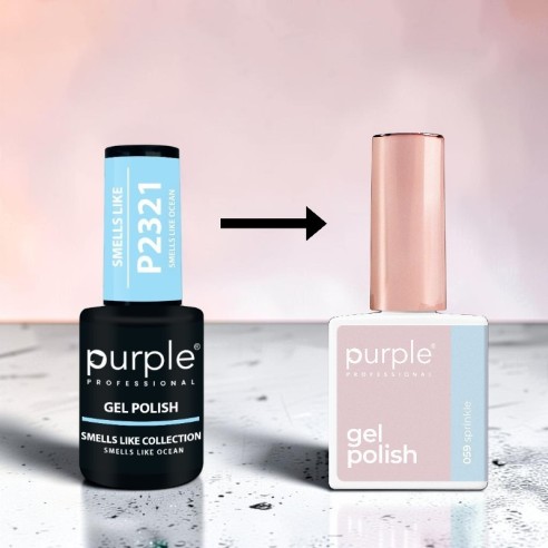 Purple Professional Esmalte Gel P.059 Sprinkle -Esmalte semi permanente -Purple Professional