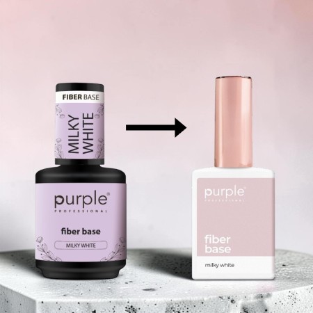 Fiber Base Purple Professional Milky White , 15 ml -Basi per Unghie -Purple Professional 2