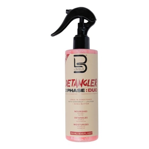 Spray desembaraçante bifásico LEVEL3 para cabelos cacheados 250ml -Condicionadores -L3vel3