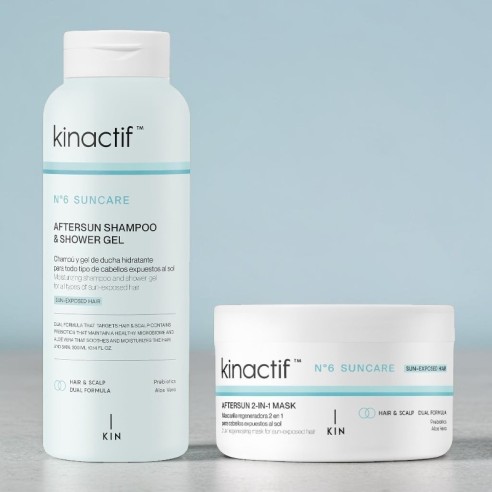 Kit Protetor Solar KINACTIF N.6: Shampoo + Máscara Pós-Sol -Verão -