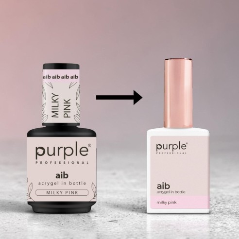 Purple Professional AIB Acrygel in der Flasche Milky Pink , 15 ml -Gel und Acryl -Purple Professional